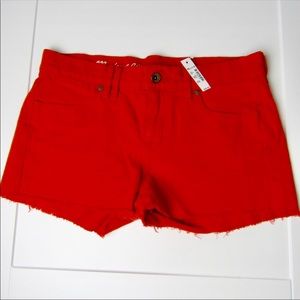 NWT Madewell Shorts 25 Cut Offs 25 Red Shorts 25